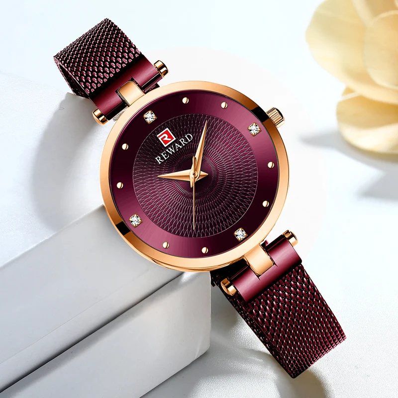 

REWARD Women High Quality Luxury Fashion Watches Retro Unique Quartz Ladies Dress Watch Woman Wristwatch For Female