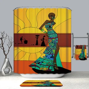 Image of Factory supply custom design PEVA printing bathroom shower curtain
