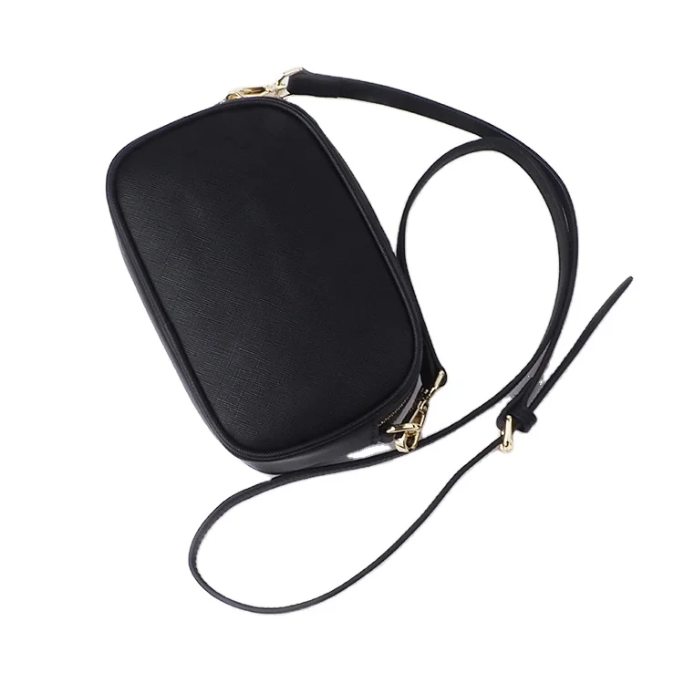 

Real saffiano leather crossbody shoulder bag double zipper compartments handbags with high quality, Blue, pink, yellow, light brown or customized