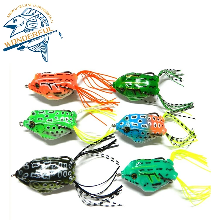 

High Quality 90mm 7g ABS Plastic Lifelike Multi Color Freshwater Casting Top Water Wobblers Skirt Floating Frog Lure