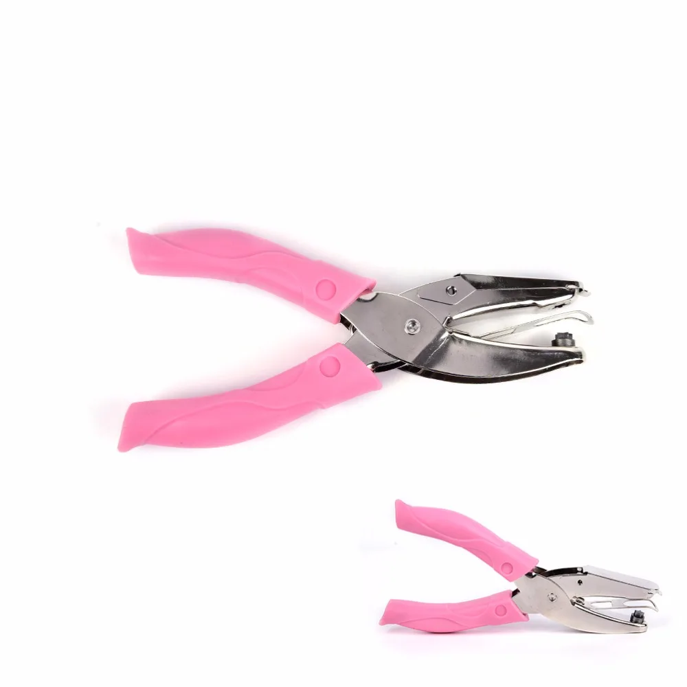 

Hand-held Star Shape Hole Puncher Paper Punch For Greeting Card Scrapbook Notebook Puncher Hand Tool With Pink Grip