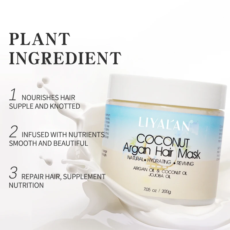 
OEM Professional Hair Care Moisturizing Repair Collagen Natural Coconut Argan Oil Hair Mask With Keratin Avocado 
