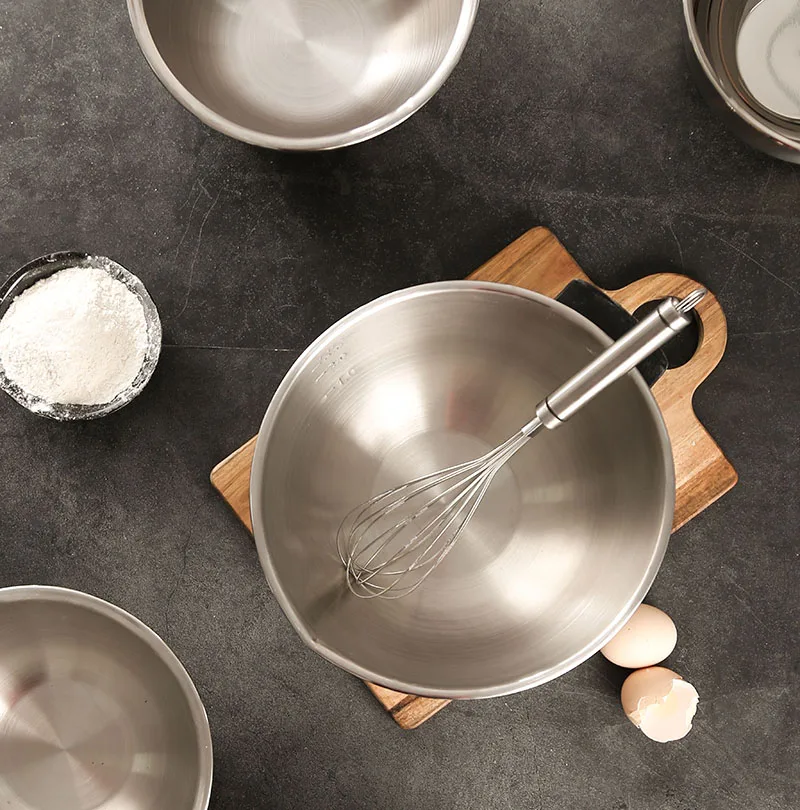 Stainless Steel Thermal Serving Storage Bowls Food Mixing Bowl Salad