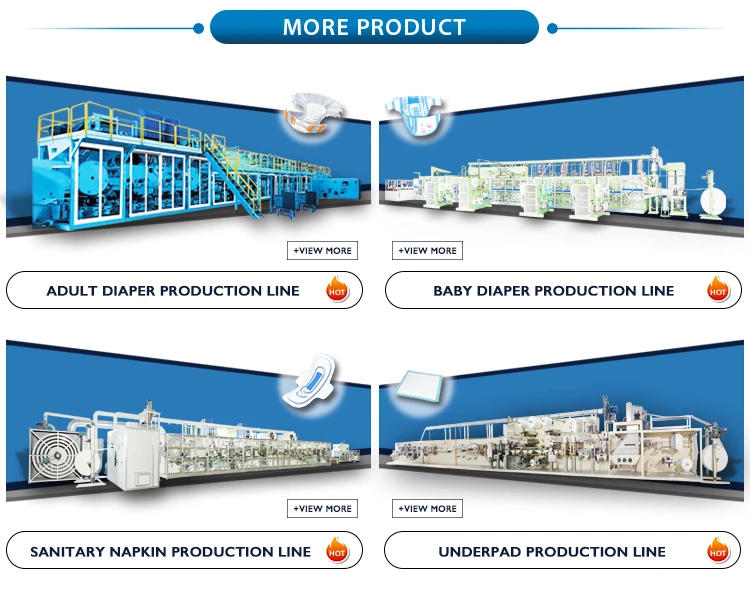 Automatic semi servo baby diaper production line making machine