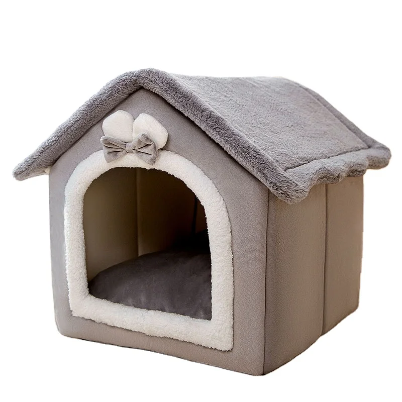 

Manufacturer customized multi-color warm cat bed washable pet indoor bed cat house, Picture shows