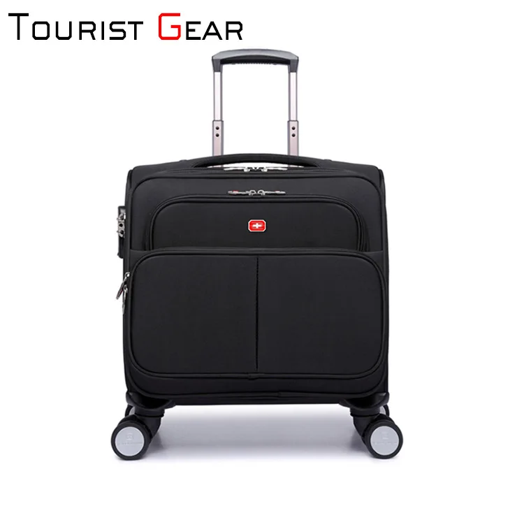 

Factory wholesale high-grade nylon boarding trolley case 2020 new luggage trolley computer bags, Black or customized