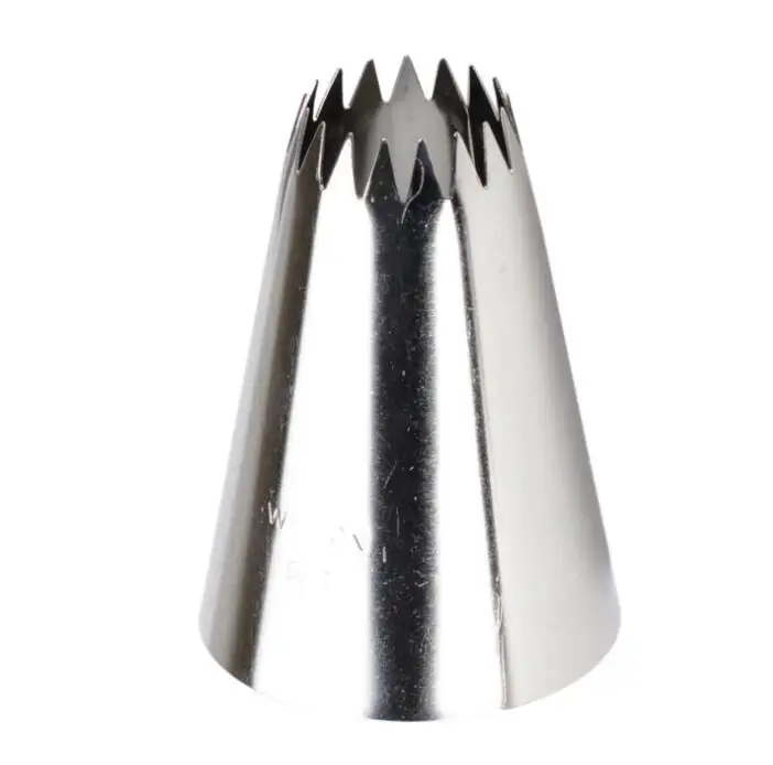 

Stainless Steel Pastry Tips Large Icing Piping Nozzles For Decorating Cake Baking Cookie Cupcake Piping Nozzle, Silver