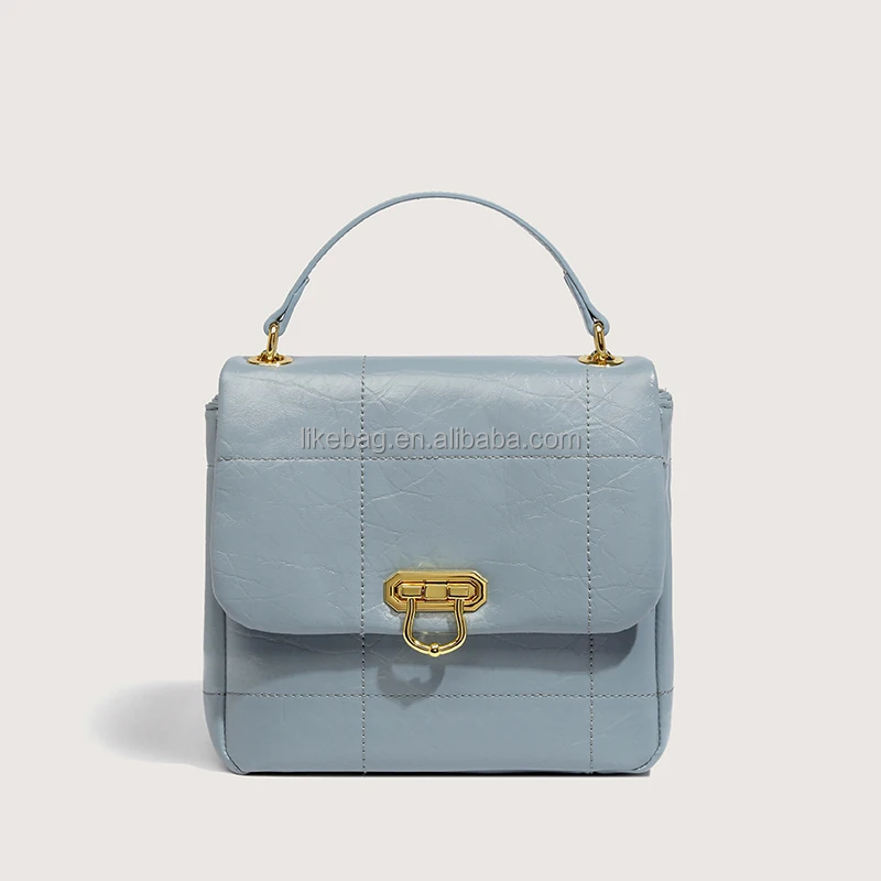 

LIKEBAG fashion lady Shoulder Embroidery thread small fragrant wind high High-end hardware PU leather handbag for women luxury