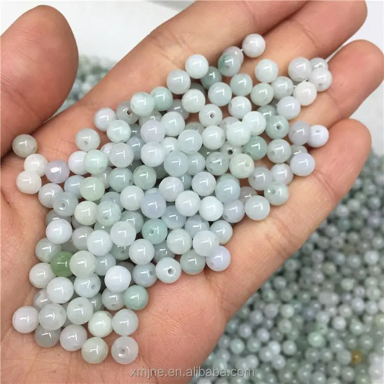 

Burmese Jade Jade Grade A Waxy Kind Of Loose Beads Diy Jade Scraps Grinding 5M Round Beads Jewelry