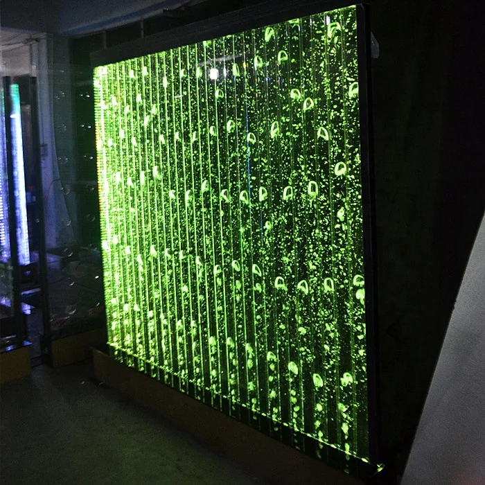 

Hotel decor customized programming digital acrylic LED water bubble wall panel