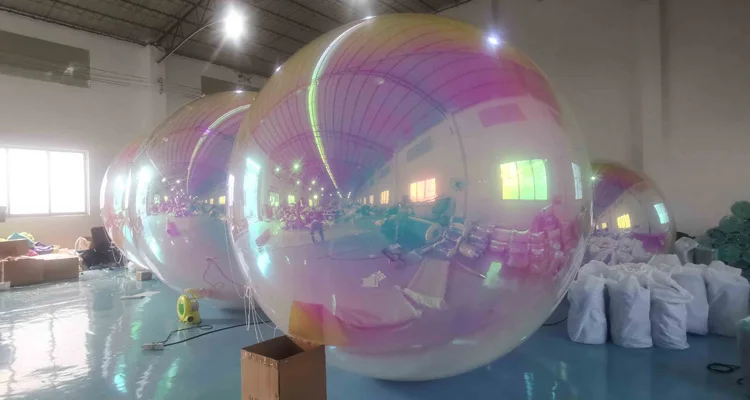 Dazzle color giant pvc inflatable mirror ball for wedding decoration ...