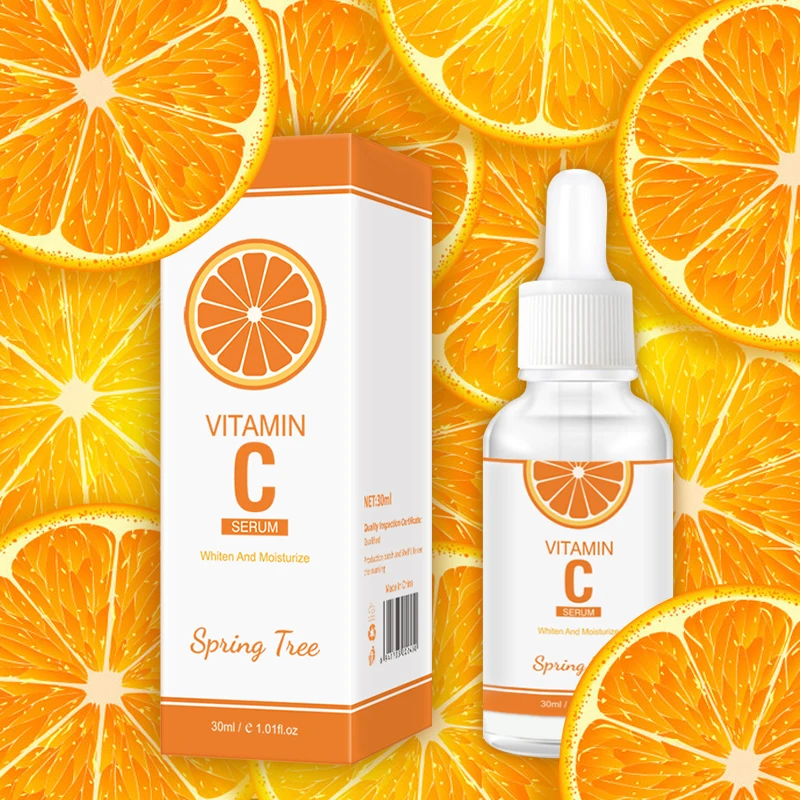 

2021 amazon best sale Private Label Pure Organic vegan Moisturizing Face Serum Whitening Vitamin C Serum for Face