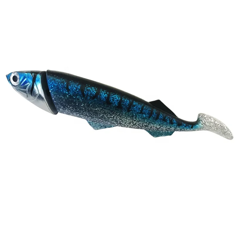 

26cm 33cm flying fish lumo glow frigate glitter soft plastic fishing lure with jig head soft bait trolling lure tuna