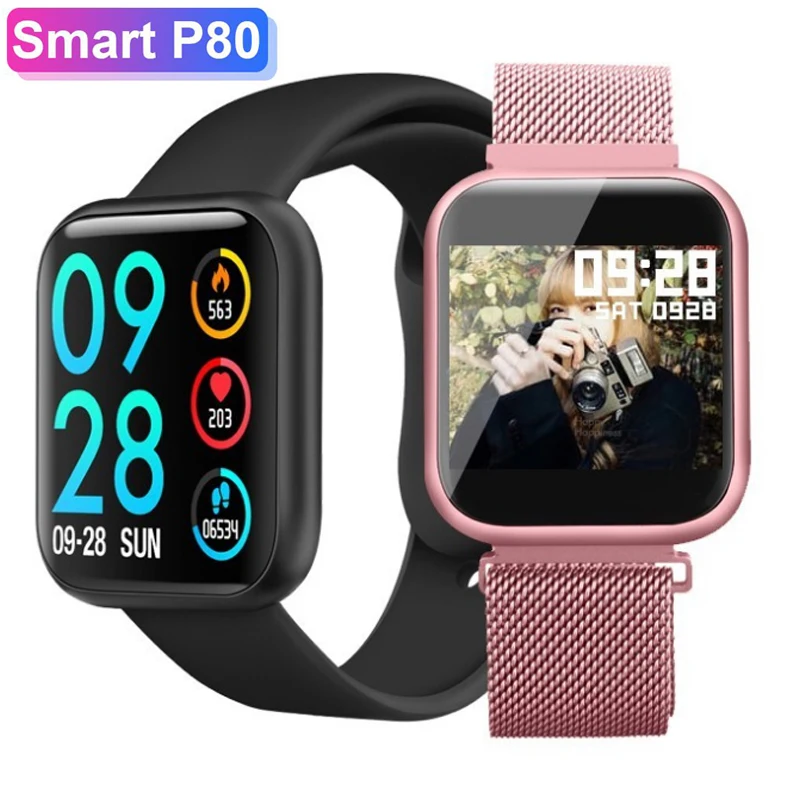 

Wearpai fashion luxury lady ladies hand wrist waterproof woman sport smart watch for with women bracelet band smartwatch P80, Black ,pink ,gold.black metal ,rose gold metal ,gold metal