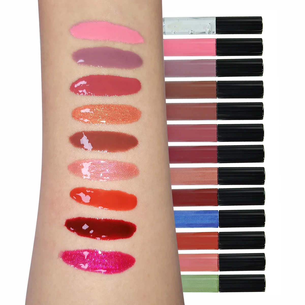 
No Brand wholesale vegan matte lipgloss private label glossy lipgloss organic clear nude lip gloss 