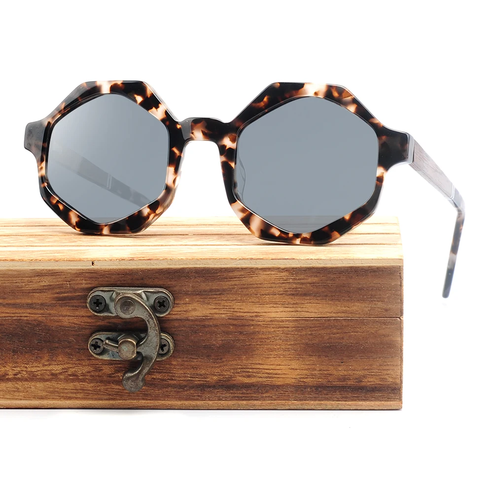 

Top online vintage trendy wood polarized acetate sunglasses