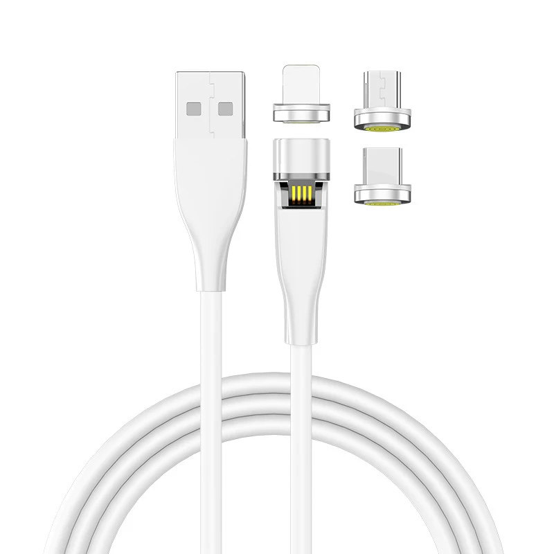 

2020 3 In 1 Magnetic Usb Cable 3a Fast Charge 540 Degree Rotation Data Magnetic Charging Cable, 2 colors