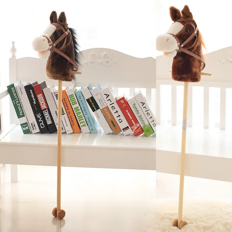 Customized Plush Hobby Horse Stick Toy With Sound And Wheels Buy