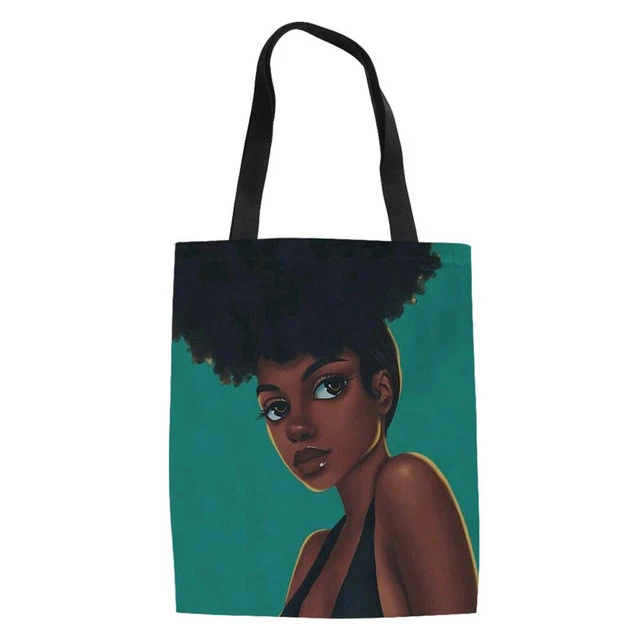 

Women Shopping Bag African Printing Linen Tote Bag Teenager Girls Daily Clothes Shoulder Bag, As pictures or customized