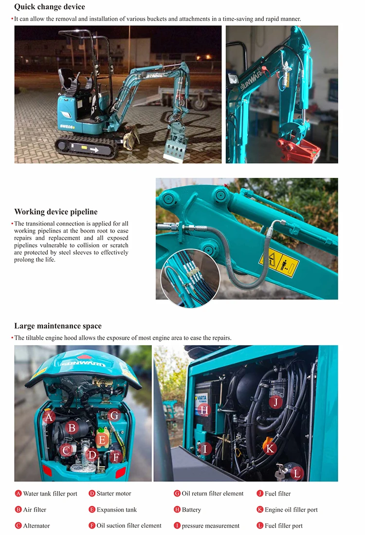 sunward small excavator