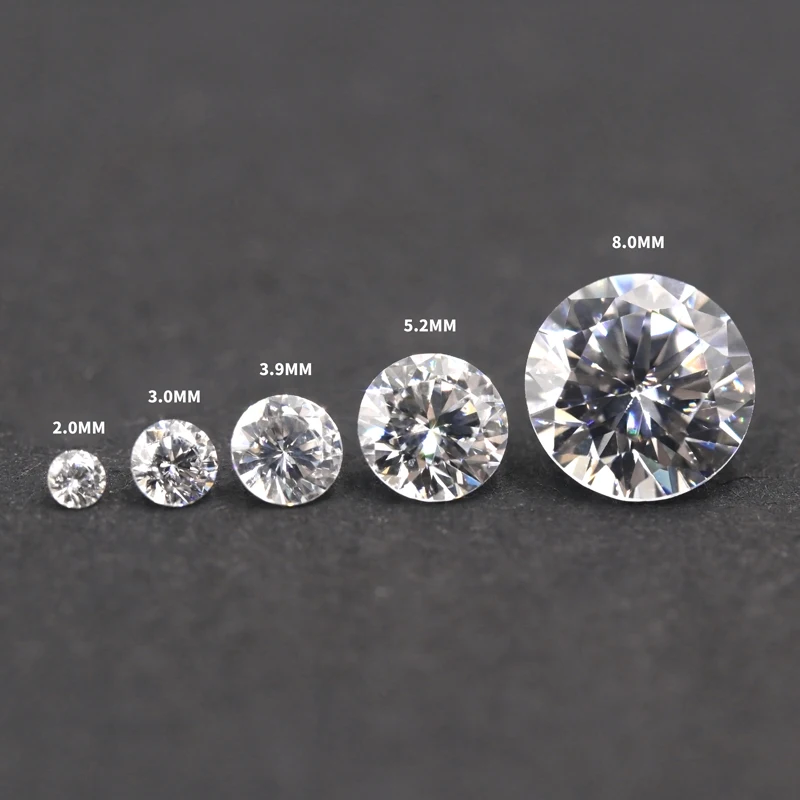 

Redleaf Jewelry Wholesale high quality Loose Gemstone AAAAA Small Size Round White Cubic Zirconia gems for Jewelry making
