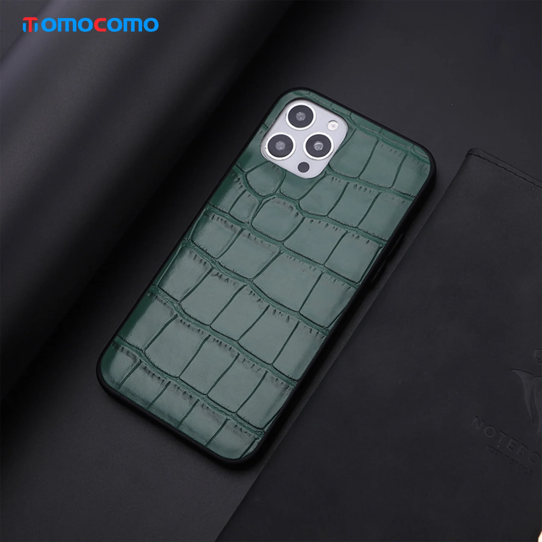 

TOMOCOMO Crocodile Pu Leather Croco Croc Pattern Emboss Logo Ultra Thin Phone Case For Iphone 12, Mix colors