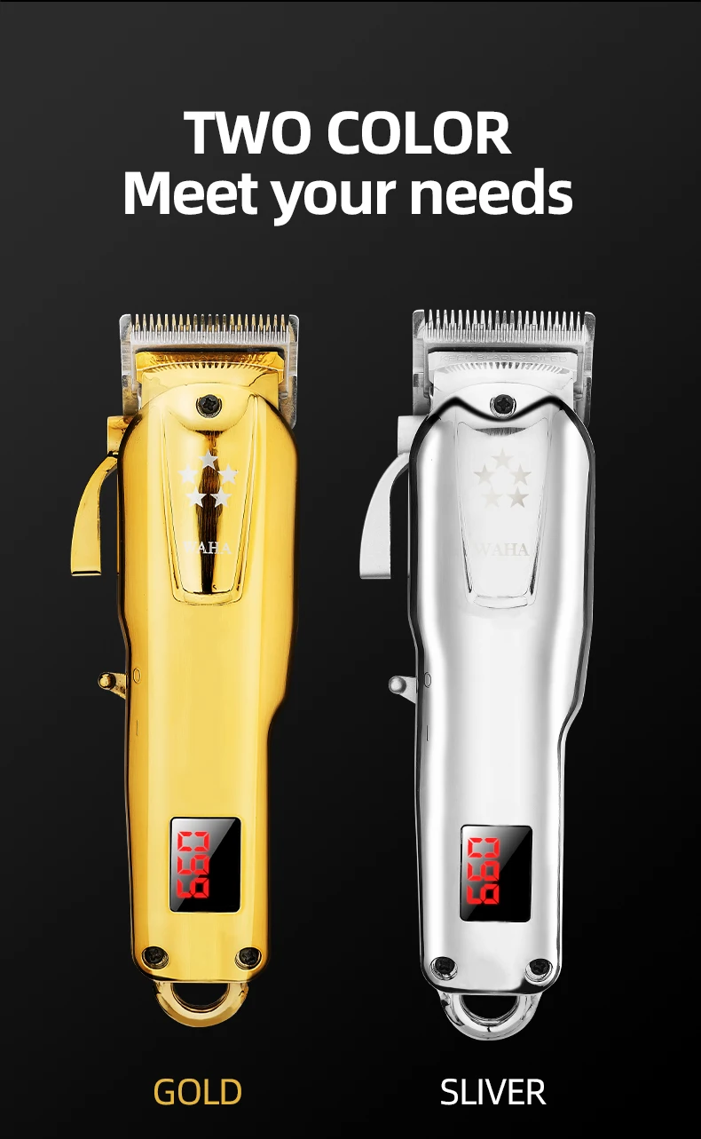 Clipper Barber Electric Cordless Hair Trimmer Men Hair Clipper Gold