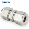 Stainless Steel Straight Union Connector SS Instrumentation Tubing Union Fitting Size 1/4" x 1/4" Tube 316 SS 6000psi