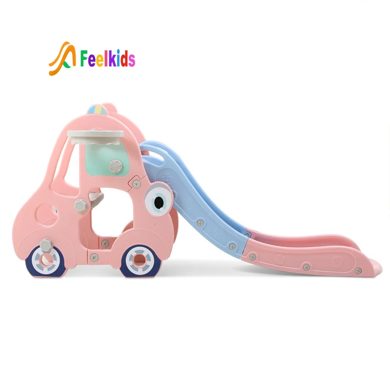

Feelkids hot selling high quality outdoor plastic kids slide home castel