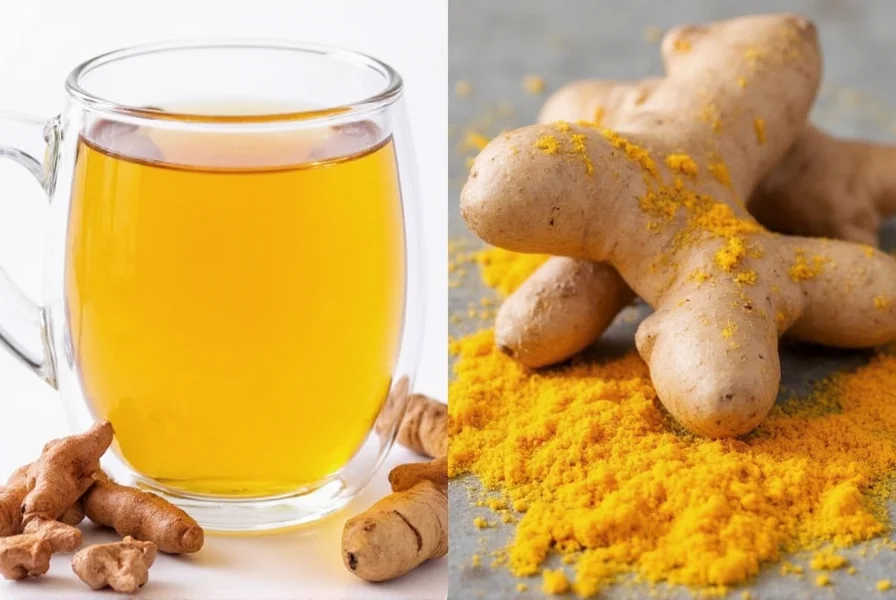 Turmeric ginger tea benefits comparison chart