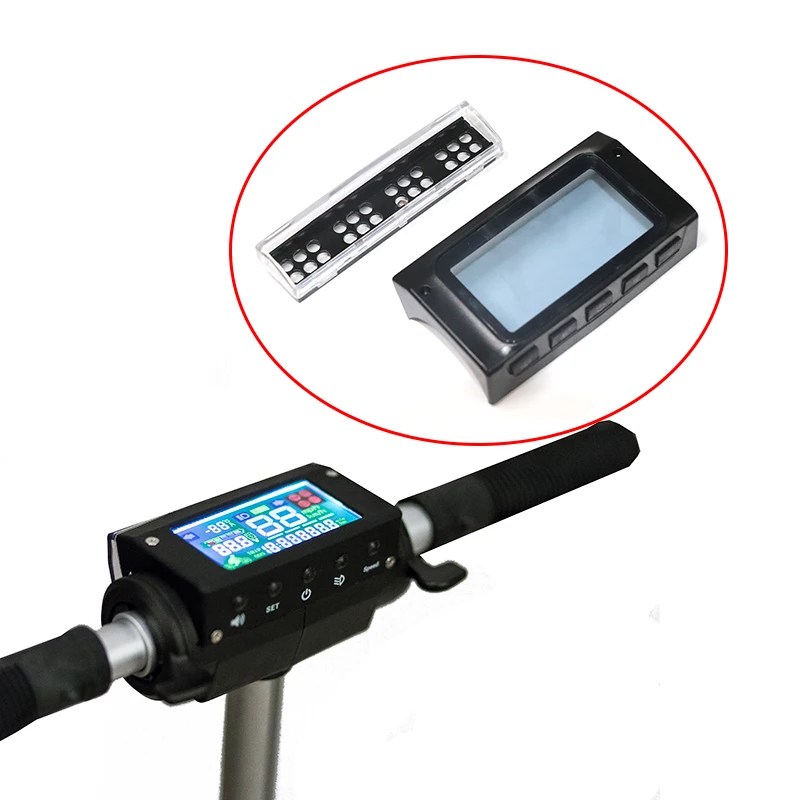 

Throttle Display Screen Case Housing Cover with LED Light Cover for KUGOO S1 S2 S3 Electric Scooter Parts