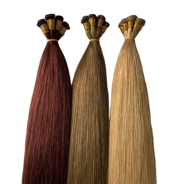 

Doris Hair Double Drawn Remy Soft Hand Tied Weft Hair Extension Human Cuticle Hand Tied Hair Bundles Vendors