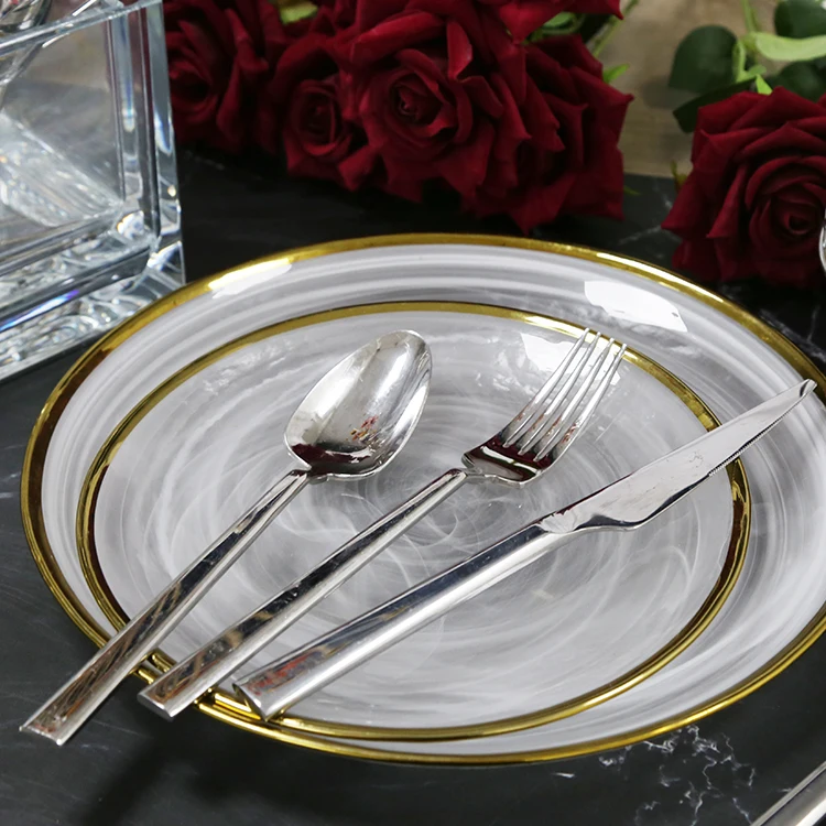 Wholesale High Quality Restaurant Stainless Steel 304 Silver Cutlery Set Knife, fork and Spoon Set