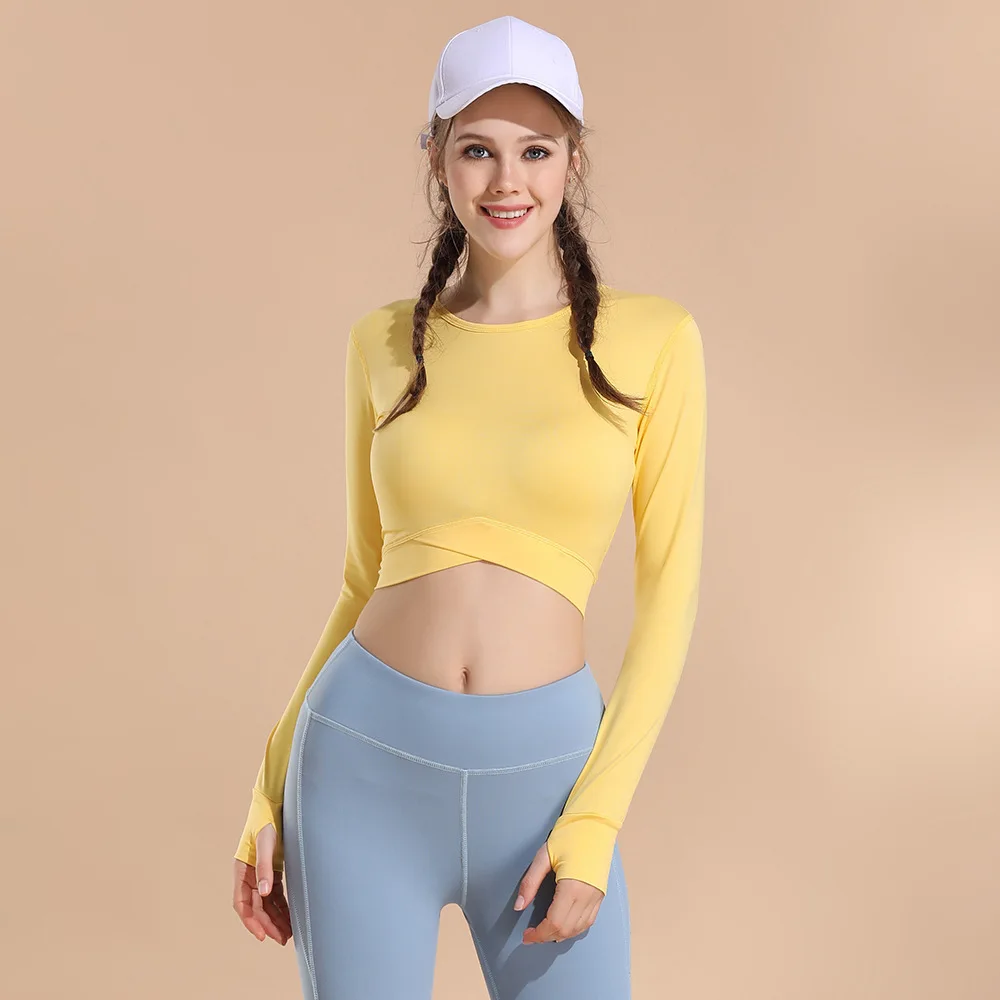 

2019 fitness clothing quick dry long sleeve breathable gym wear fitness & yoga wear