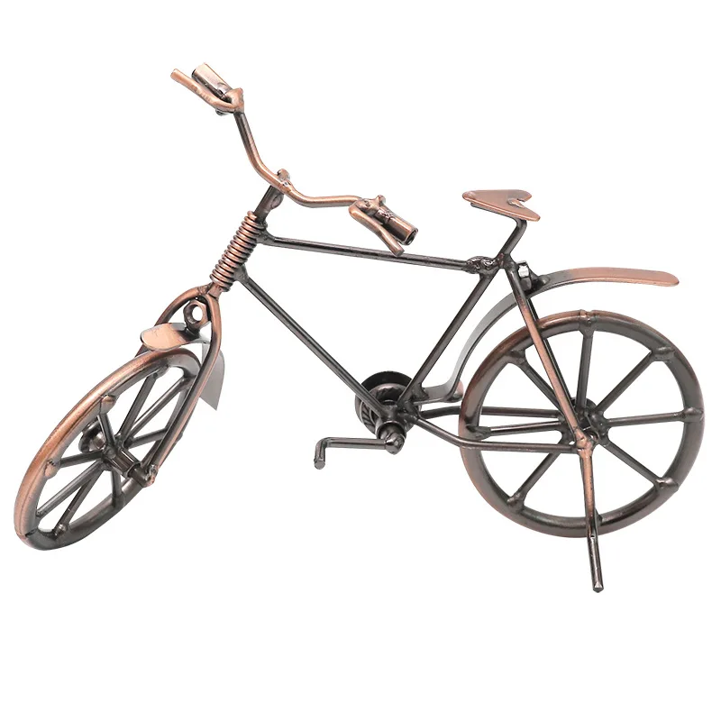 

Factory direct sales Interior Modern Nordic Table Accessories Bicycle model metal crafts ornaments for home or office, Silver gray/ copper