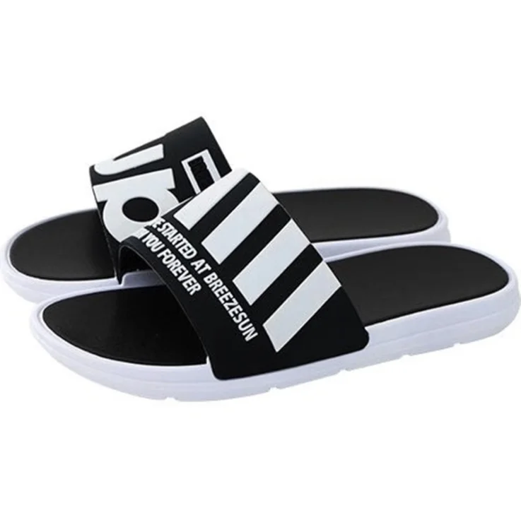 

2020 fashion women's slippers indoor and outdoor non-slip breathable PVC beach slippers for men and women, Black,white