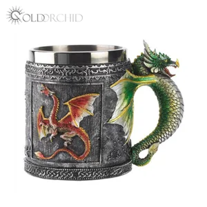 Image of Personalized 3D new design game of thrones dragon beer mug resin stainless steel coffee mug