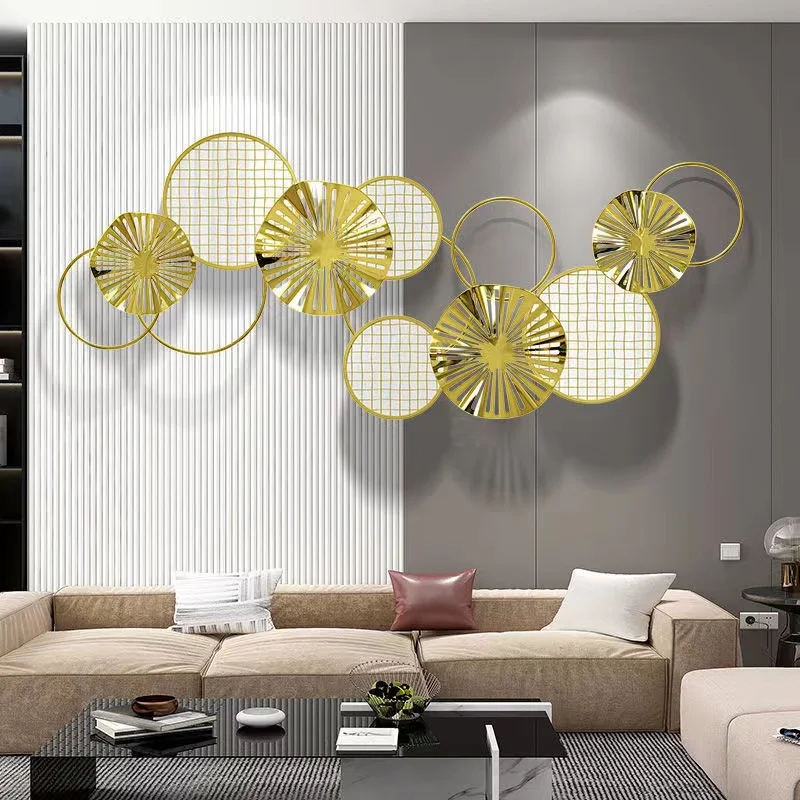 120*50cm  Without Mirror Home Living Room Wall Decor Gold Household Decorative Wall Art Creative Metal Wall Decoration Spring