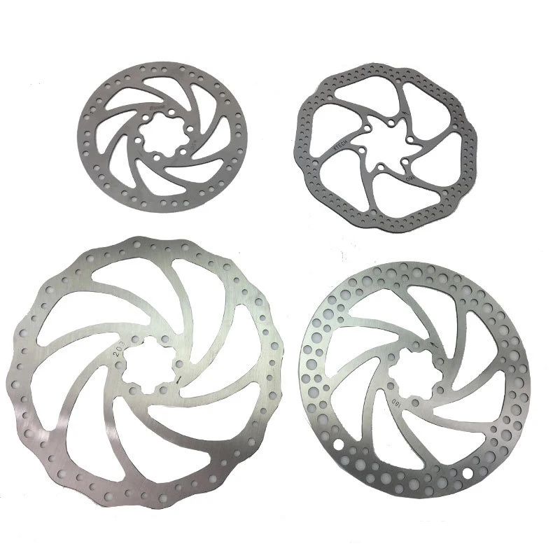 

ZOOM stainless steel brake disc110/120/ 140/160/180/203mm mountain bike brake disc six nail rotors bicycle disc brakes roror, Silver