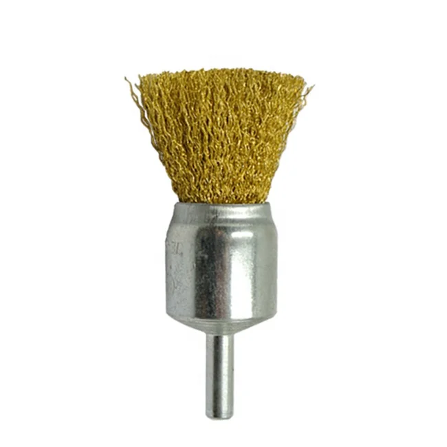 

SATC Brass Wire 1-Inch Crimped End Wire Brush with Shake 1/4 Inch
