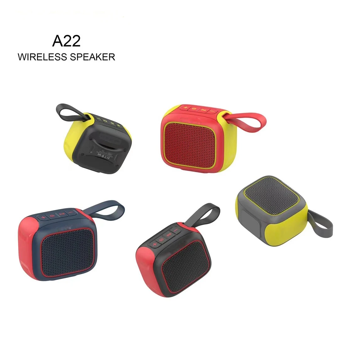 

2021 latest A22 portable 10W vertical weight bass IP6 waterproof high sound quality wireless outdoor Mini protable speaker