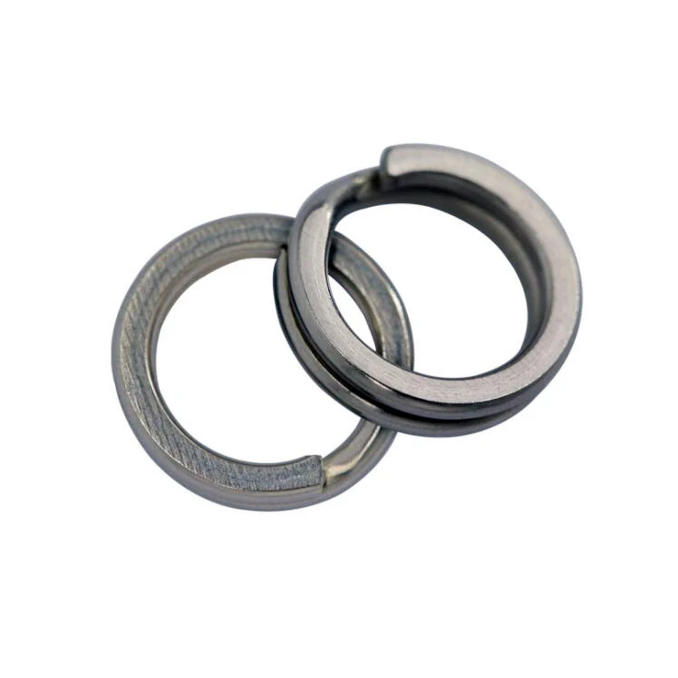 

Stainless Steel squashed Double Circle Loop Connector split ring For Blank Lures Bait Carp Fishing Accessories 1000pcs per bag