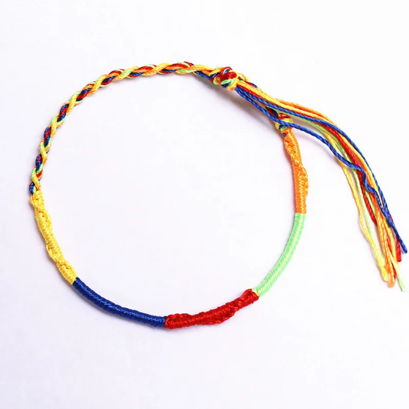 

Fashion Multicolored rope bracelet wholesale cheap hand-woven thread bracelet handmade custom rope braided bohemian bracelet