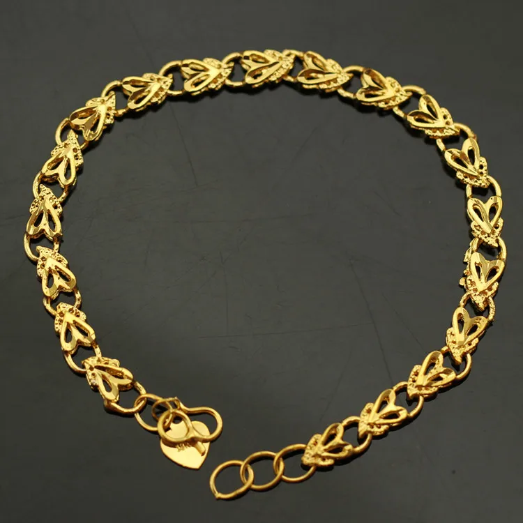 2020 Fashion High Quality 24k Gold Plated Brass Bracelet Simple