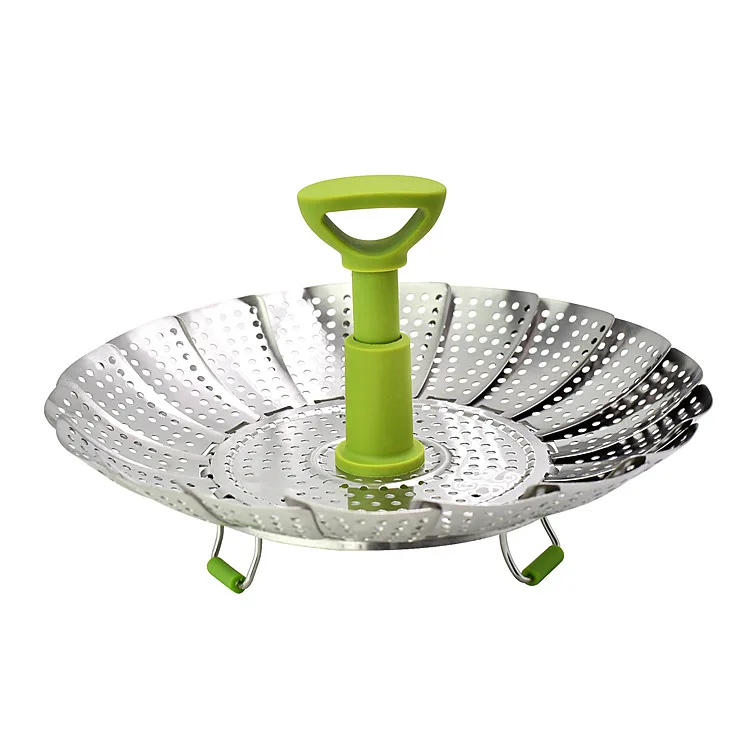 

9 inches Popular Folding Storage Steam Rack Premium Stainless Steel Vegetable Steamer