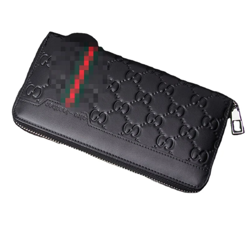 

2021 fashion business handbag clutch casual long men's wallet cross-border zipper wallet, Customized color