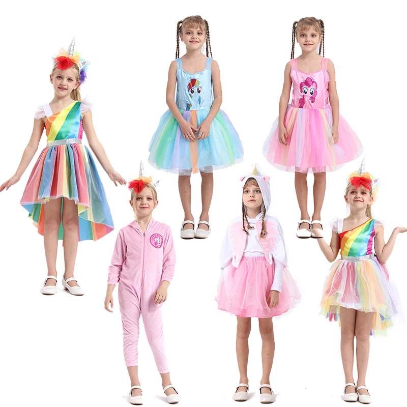 
Wholesale carnival party dress up unicorn dress unicorn headband for kids 