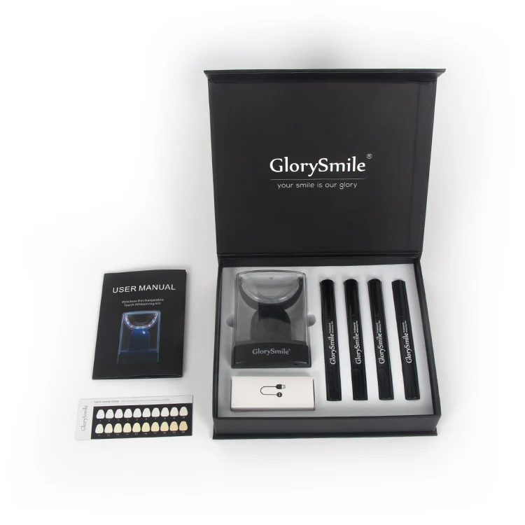 

2021 OEM private logo organic teeth whitening kits with led light and gels