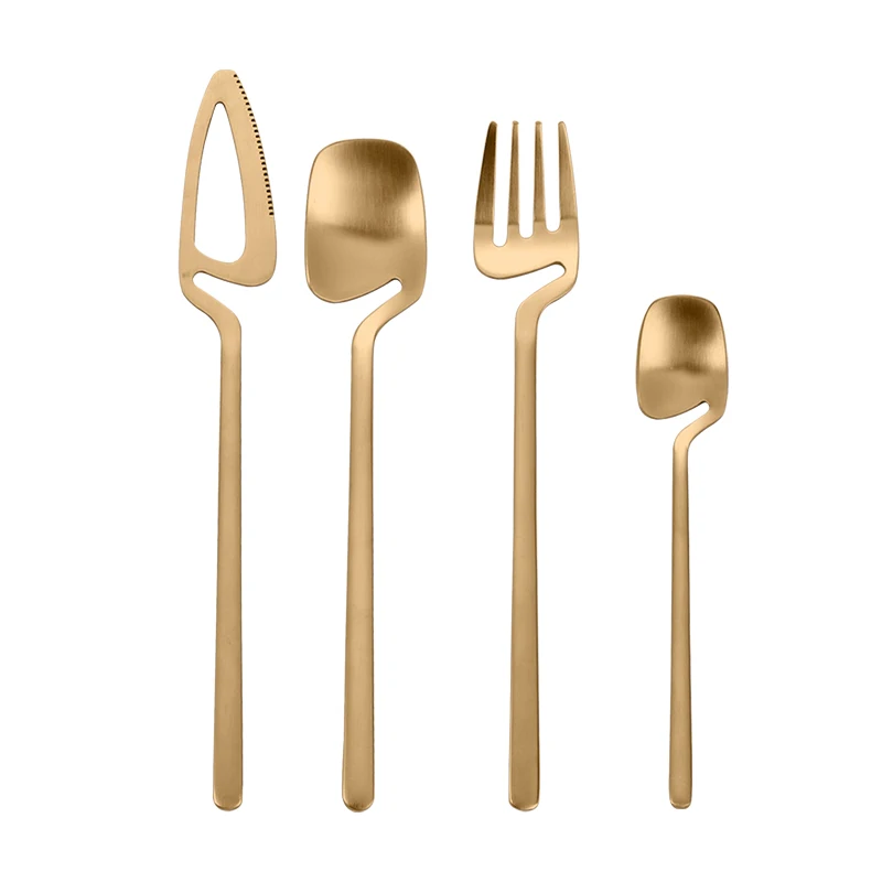 

Custom Hotel Buffet Gold Flatware Stainless Steel New Style Hanging Cutlery Set, Silver/gold/rose gold/black/rainbow