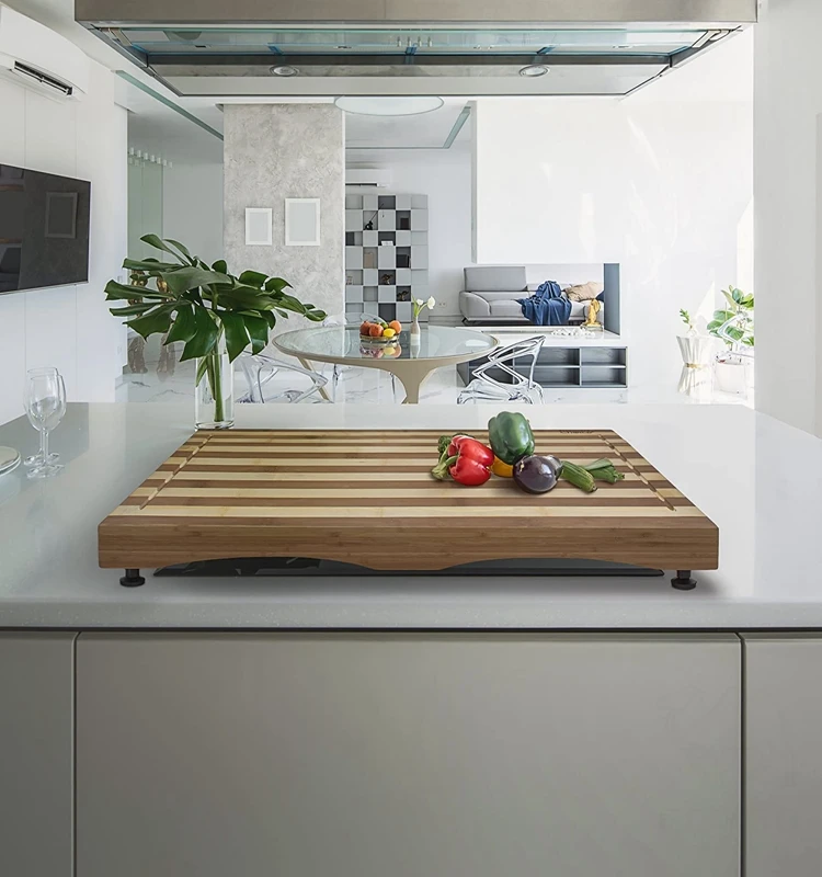 Dualpurpose Bamboo Stovetop Cover Workspace And Countertop Cutting Board Buy Countertop